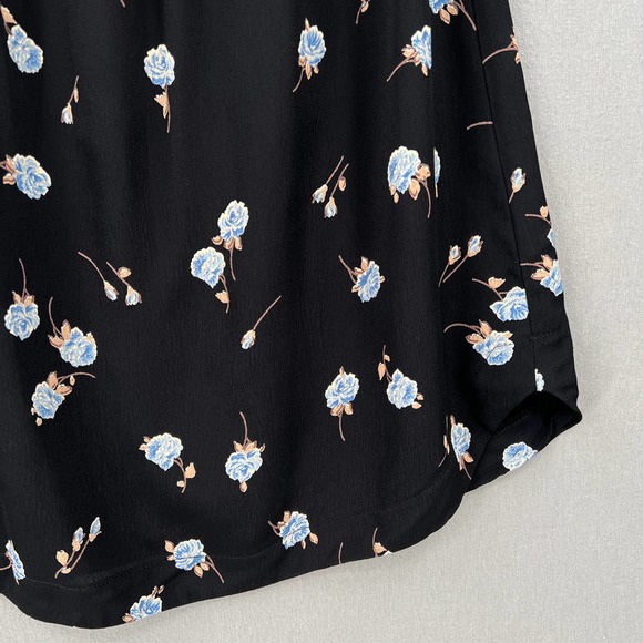 FOR LOVE AND LEMONS Dress Womens Medium Black Strapless Tie Front Floral Print - Picture 8 of 16